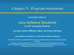 Chapter 3: Program Statements