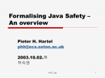 Formalising Java Safety – An overview