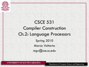 CSCE 330 Programming Language Structures