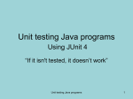 Unit testing Java program