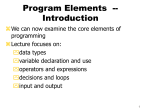 Lecture Slide #2 Data Types