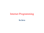 Web Programming in Java