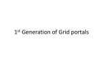 1st Generation of Grid portals