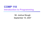 comp 110 - Joshua Stough