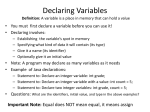 Variables