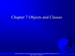 Chapter 6 Objects and Classes