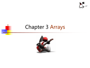 Chapter 3 - Arrays