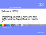 Mastering Servlet & JSP Dev. with IBM Rational Application