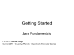 Java Fundamentals - Department of Computer Science