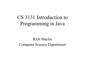 CS 3131 Introduction to Java Programming