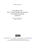 Proceedings of the Java™ Virtual Machine Research and Technology Symposium (JVM '01)