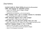 Java history invented mainly by James Gosling