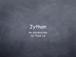 Jython An introduction by Thinh Le