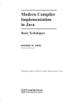 Modern Compiler Implementation in Java Basic Techniques