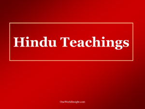 Chapter 3 Hinduism - One World Insight