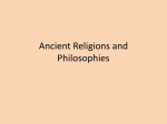 Ancient Religions and Philosophies