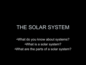 THE SOLAR SYSTEM - Mercer Island School District