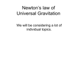 Newton’s law of Universal Gravitation