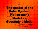 The center of the Solar System: Heliocentric Model vs
