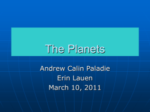 The Planets - Andrew's Blog