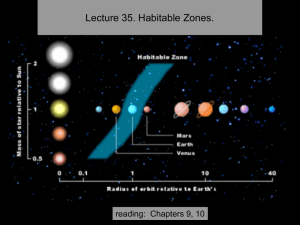 Lecture 35. Habitable Zones.