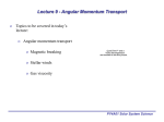 Lecture 9 - Angular Momentum Transport