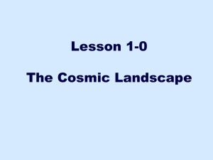 Lesson 1-0 Slides The Cosmic Landscape