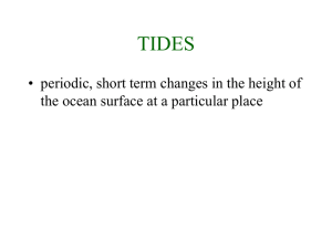 Tides, lecture 9