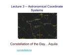 Lecture 3 -- Astronomical Coordinate Systems
