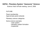 Planetary System “Awesome” Science