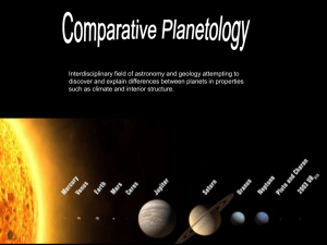 Comparative Planetology