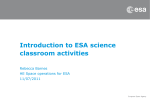 Introduction to ESA Science Classroom activities