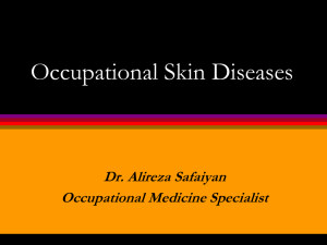 Occupational Skin Diseases