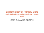 Epidemiology of Primary Care and relation to preventive