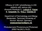 Efficacy of UVA1 phototherapy in 230 patients with various skin