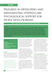 Progress in developing and implementing stepped-care psychological support for people with psoriasis