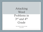 Attacking word problems in 3rd and 4th grades