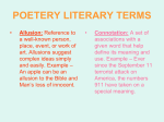 POETERY LITERARY TERMS - Mr. Furman's Web Pages