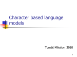 Statistical language modeling – overview of my work