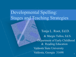 Developmental Spelling: Stages and Teaching Strategies
