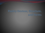 Poetry Devices Structure and Forms