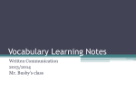 Vocabulary Learning Notes