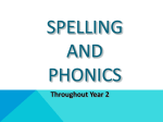 Y2 Phonics and Spellings 2015