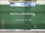 Writer`s Workshop - Ravenscroft Blogs