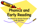 Phonics and Reading Powerpoint presentation Nov 12 2015