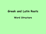 Word Structure