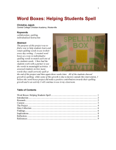 Word Boxes: Helping Students Spell