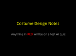 Creating a Costume / Set Design