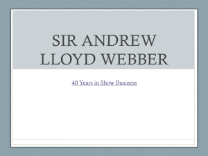 SIR ANDREW LLOYD WEBBER - Emporia State University