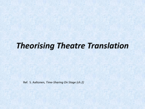 Theorising Theatre Translation